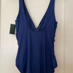 Lauren Ralph Lauren Indigo Twist-Front One-Piece - Women